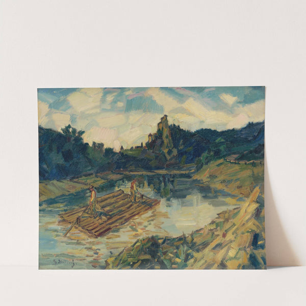 Rafters. On the River Orava by Gustáv Mallý