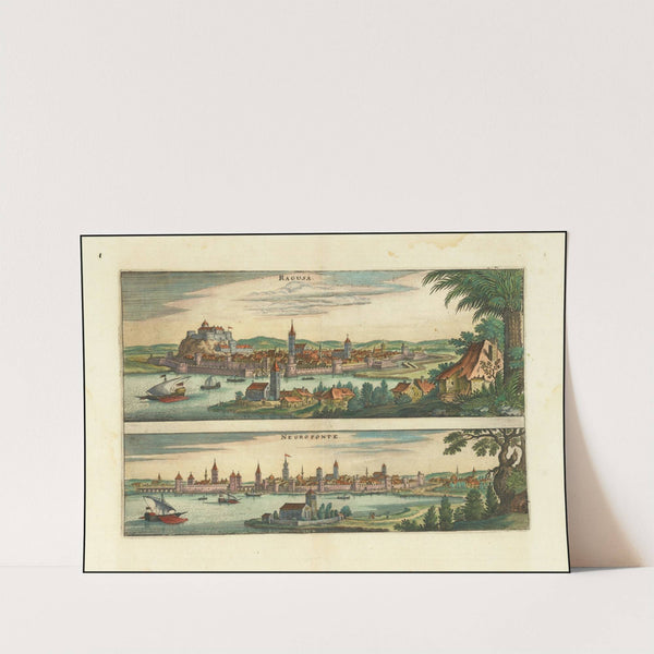 Ragusa, Negroponte (17th century) by Matthaus Merian