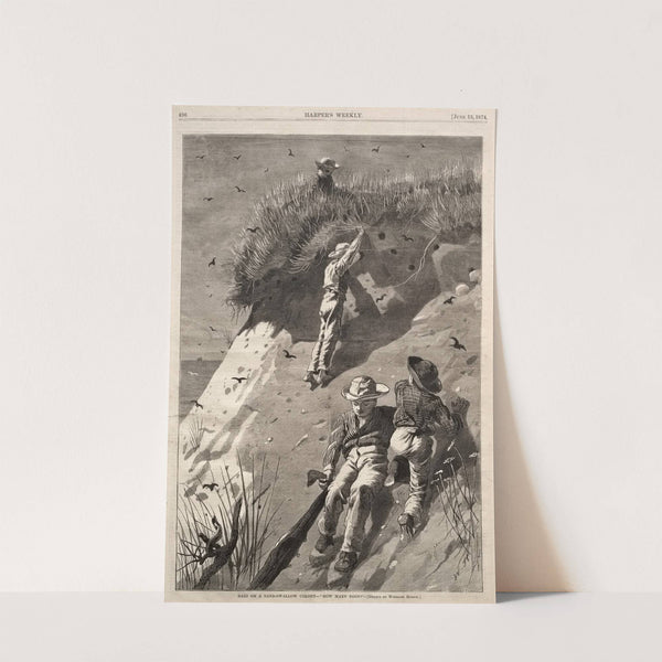 Raid on a Sand-Swallow Colony – ‘How Many Eggs’ (1874) by Winslow Homer