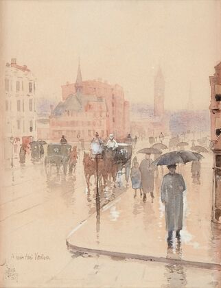 Rainy Day, Columbus Avenue, Boston (1886)