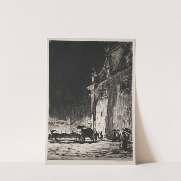 Rainy Night in Rome (1913) by Muirhead Bone