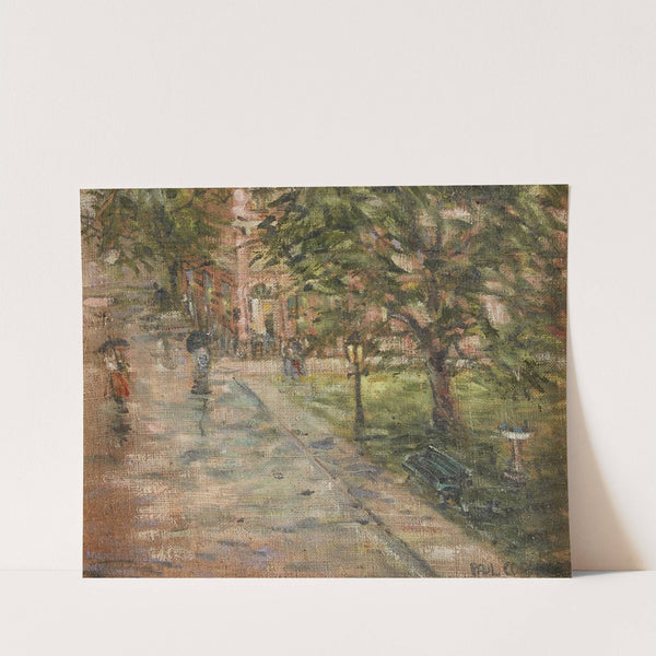 Rainy Street Sceneinedne by Paul Cornoyer