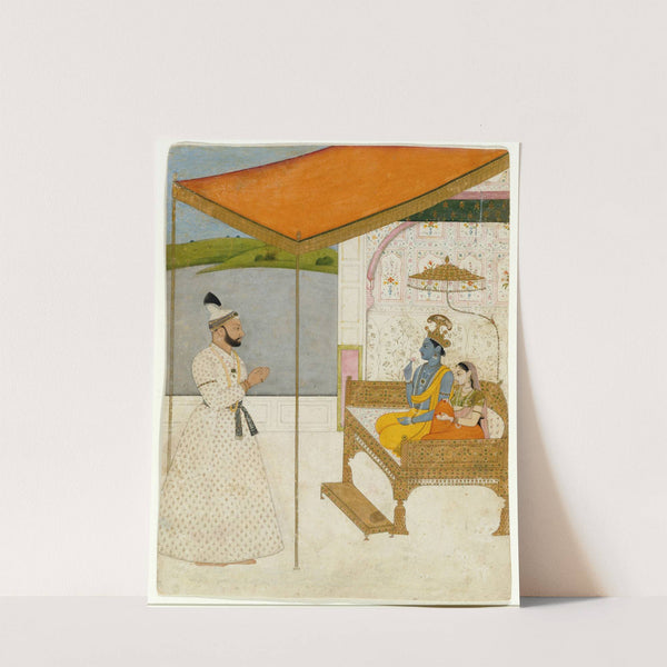 Raja Balwant Singh’s Vision of Krishna and Radha (ca. 1745–50) by Nainsukh