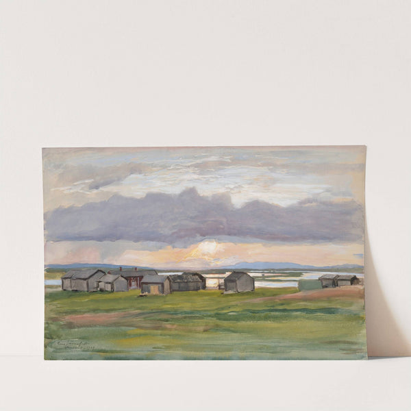 Rakennuksia rannalla (Muonio) by Eero Järnefelt