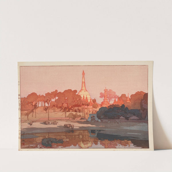 Ranguun no kinto (Golden pagoda in Rangoon) (1931) by Yoshida Hiroshi