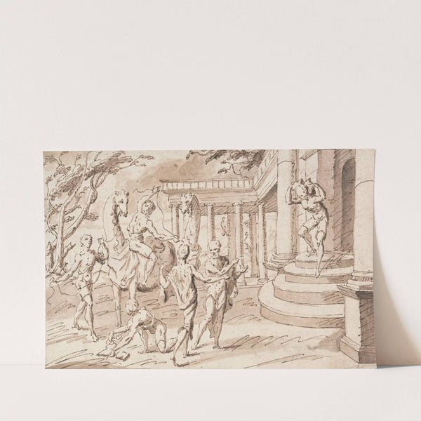 Raphael receiving the money of Tobias from Gabael by Thomas Carwitham