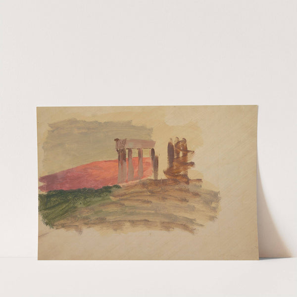 Rapid sketch of the Temple at Corinth (1869) by Frederic Edwin Church