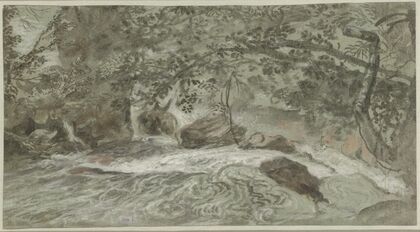 Rapids with Overhanging Branches (verso) (1704-1714)