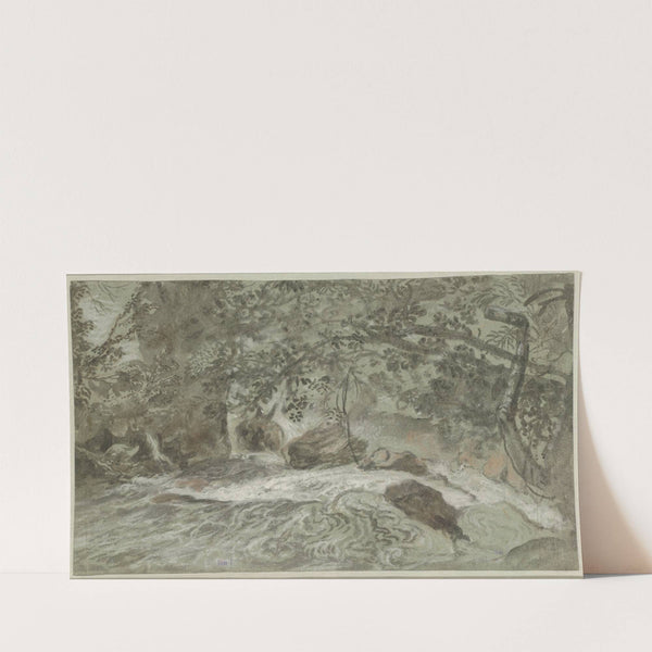 Rapids with Overhanging Branches (verso) (1704-1714) by Franz Joachim Beich