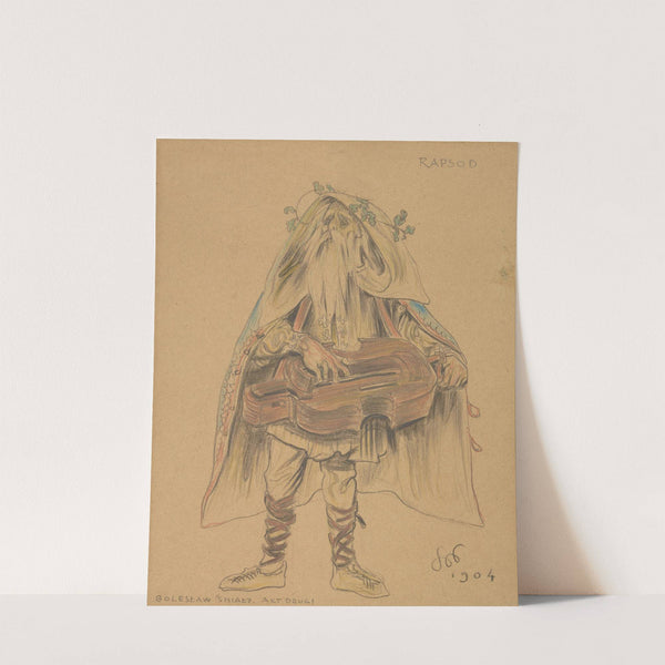 ‘Rapsod’. Projekt kostiumu do dramatu ‘Bolesław Śmiały’ (Akt drugi) (1904) by Stanisław Wyspiański