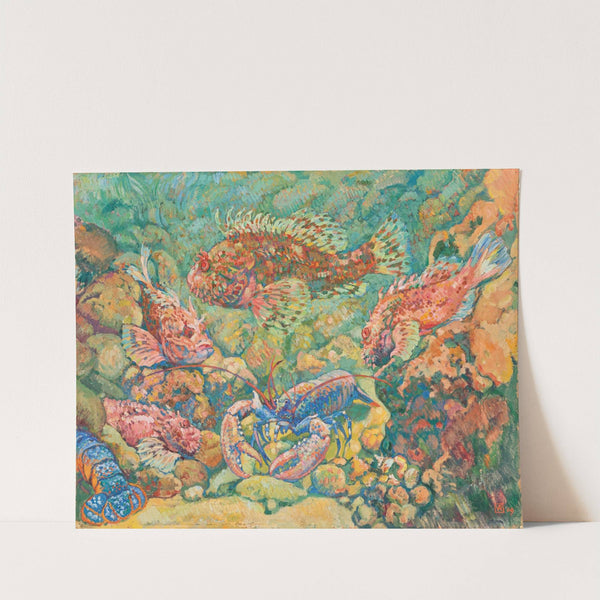 Rascasses et homards dans un aquarium by Theo van Rysselberghe