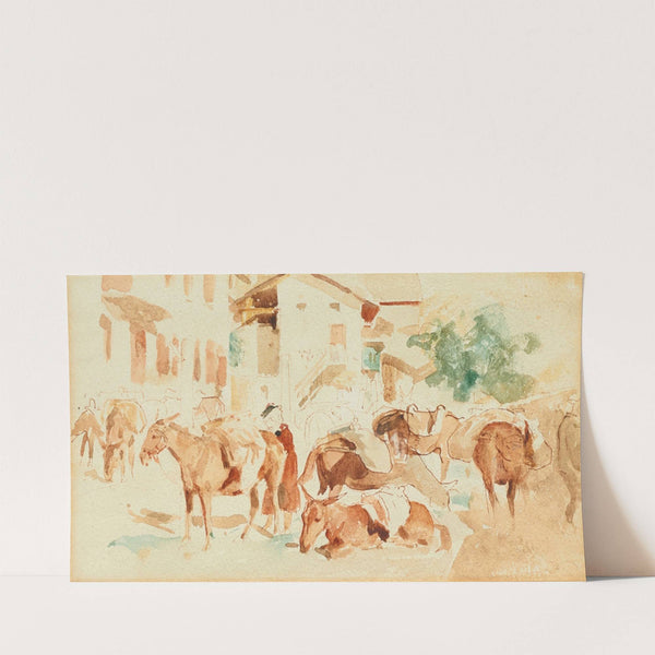 Rast der Säumer by Albert Anker