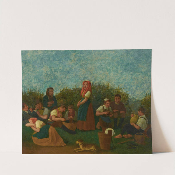 Rast im Weinberg (Familie Schreiber) (1872) by Michael Neder