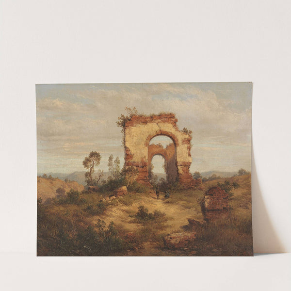 Rastende Jäger vor Ruinen by Albert Ludwig Trippel