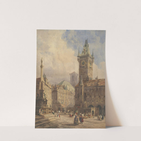 Rathaus from Old Town Square, Prague (1859) by Thomas Shotter Boys