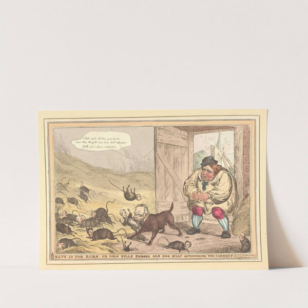 Rats in the barn, or John Bulls famous old dog Billy astonishing the varment. (1829) by William Heath