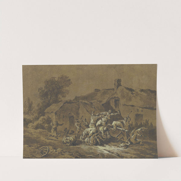 Rauferei vor einer Bauernschenke (1777) by Marquard Wocher