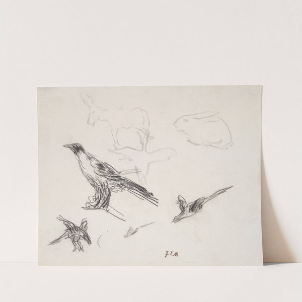 Ravens, Donkey, Rabbit, and Goose by Jean-François Millet