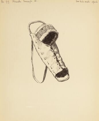 Rawhide Cradle, Apache, illustration from The Song of Hiawatha (1889)