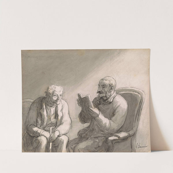 Reading (ca. 1860) by Honoré Daumier