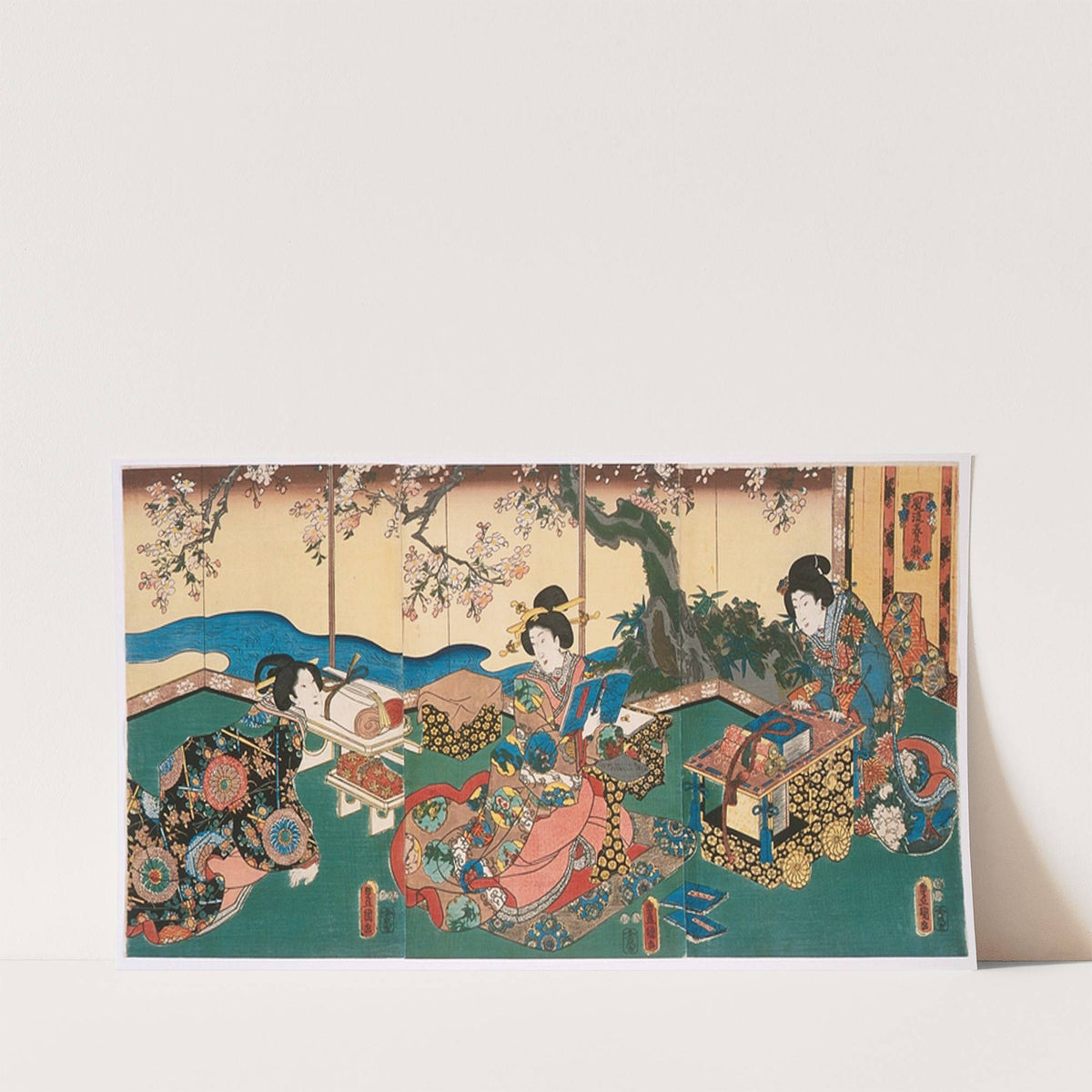 Reading (circa 1847-1852) by Utagawa Kunisada (Toyokuni III)