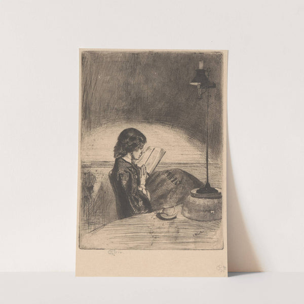 Reading by Lamplight (ca. 1858–1859) by James Abbott McNeill Whistler