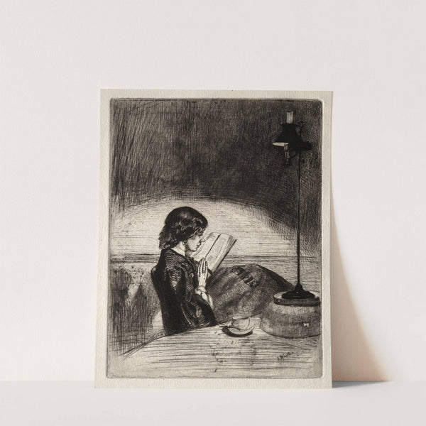Reading by Lamplight (1859) by James Abbott McNeill Whistler