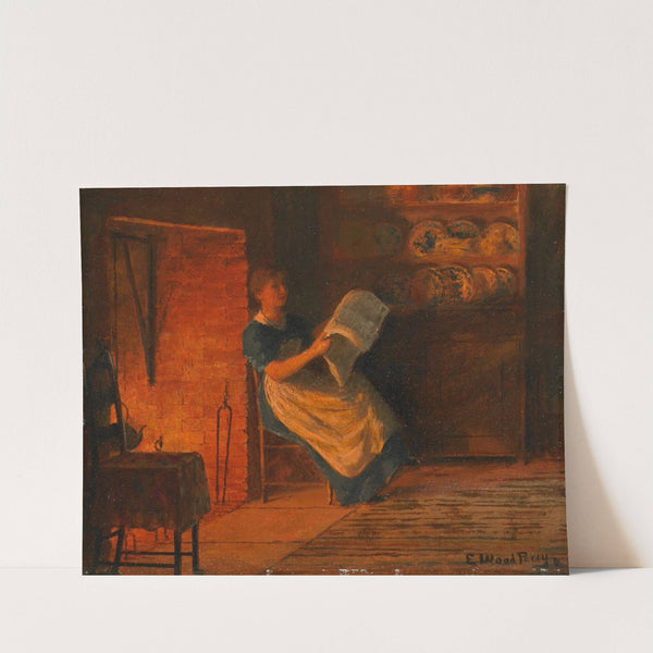 Reading by the Fire by Enoch Wood Perry Jr.