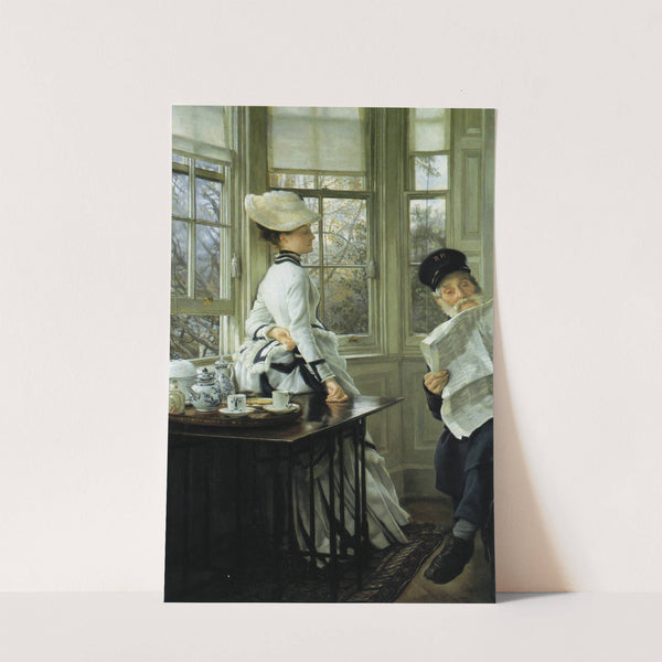 Reading the News (1874) by James Tissot