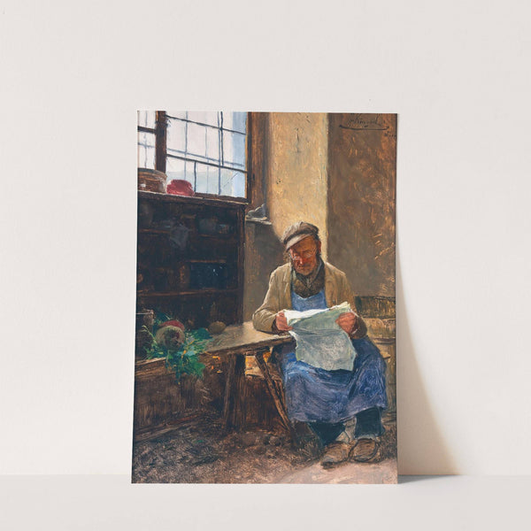 Reading the Newspaper after Work by Josef Kinzel