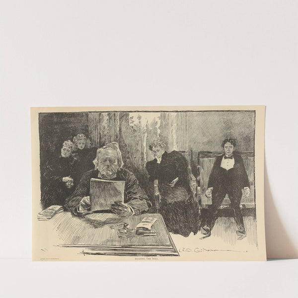 Reading the will (1893-1900) by Charles Dana Gibson