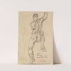 Rear View Figure Study of a Male Nude by Benjamin Robert Haydon