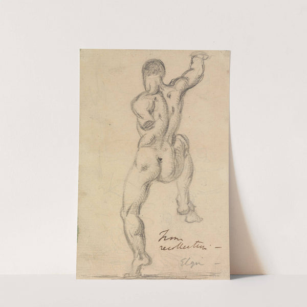 Rear View Figure Study of a Male Nude by Benjamin Robert Haydon