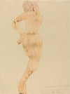 Rear View of Female Figure in Action