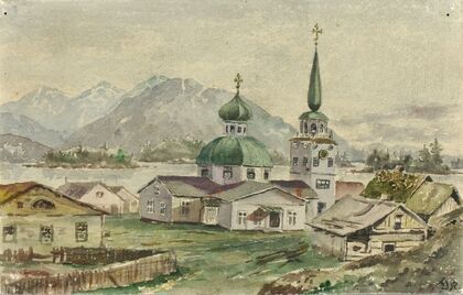 Rear View Of Greek Church, Sitka, 1888 — size preview
