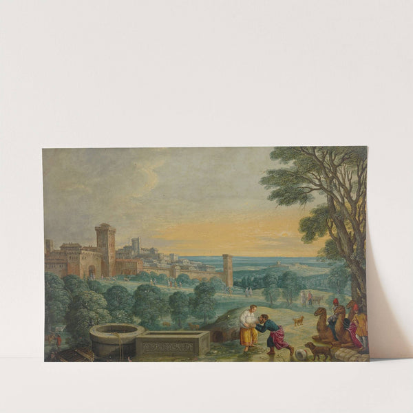 Rebecca and Eliezer at the well by Johann König