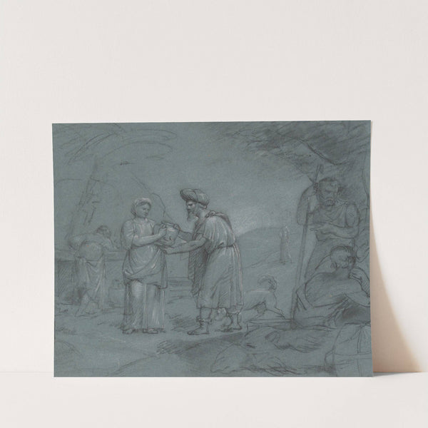 Rebecca and Eliezer at the Well by Jean Antoine Verschaeren