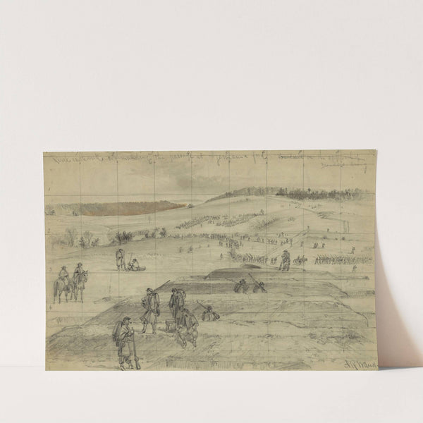 Rebel earthworks commanding the passage at Germanna ford, abandoned on the approach of Meade's army by Alfred Rudolph Waud