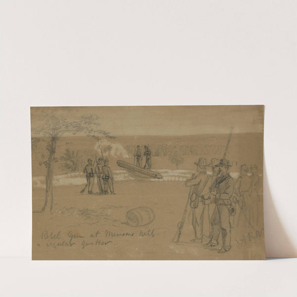 Rebel Gun at Munsons hill–a regular quaker (1861) by Alfred Rudolph Waud