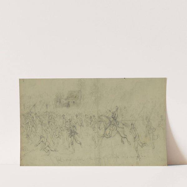 Rebel prisoners captured in the charge of Genl. Wrights Corps–running in (1864) by Alfred Rudolph Waud