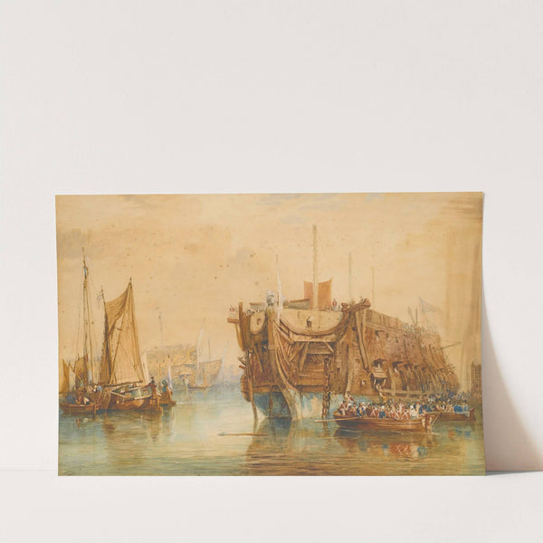 Receiving Ship, Portsmouth by Samuel Prout