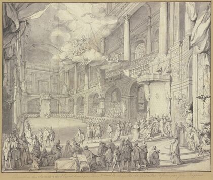 Réception des chevaliers de l’Ordre du St. Esprit dans la Chapelle de Versailles lors de la Grande Promotion du 3 Juin 1724