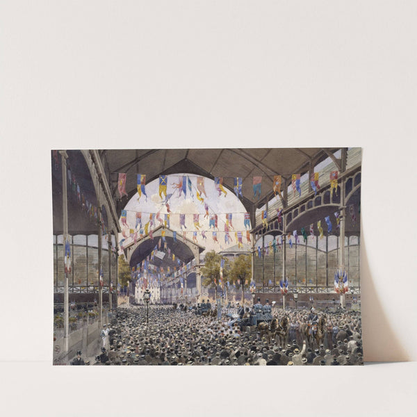 Réception des marins russes aux Halles lors des fêtes Franco-Russes en octobre 1893 (1915-1945) by Fédor Hoffbauer