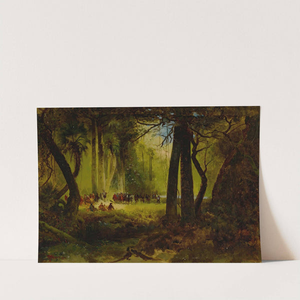 Reception of Dominique de Gourgues by the Indians by Thomas Moran