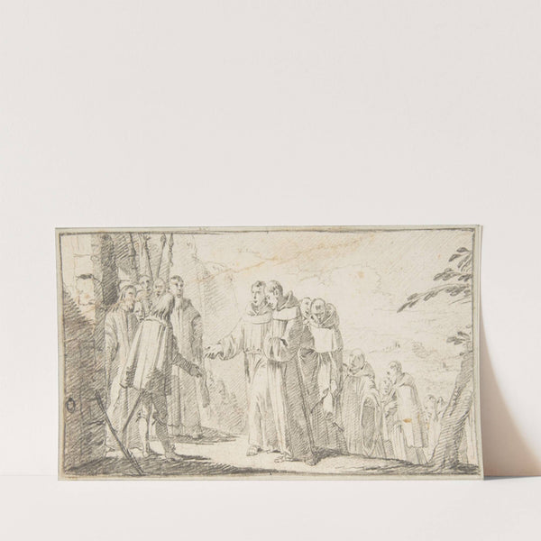 Reception of Monks at a City Gate (1696–1770) by Giovanni Battista Tiepolo