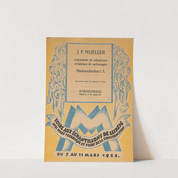Reclamebiljet Voor J.F. Mueller, Fabrikant Te Markneukirchen by Anonymous