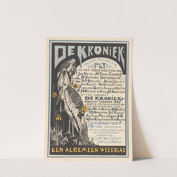Reclamekaart voor 'De Kroniek' by Theo van Hoytema