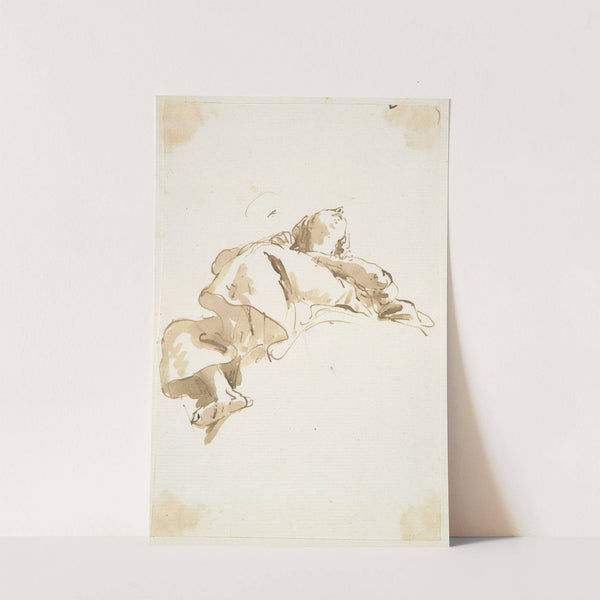 Reclining female figure seen from below (ca. 1740–50) by Giovanni Battista Tiepolo