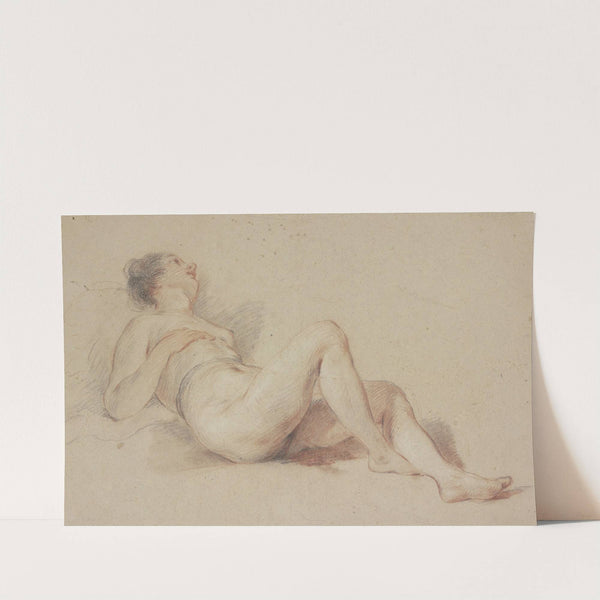 Reclining female nude by François Le Moyne
