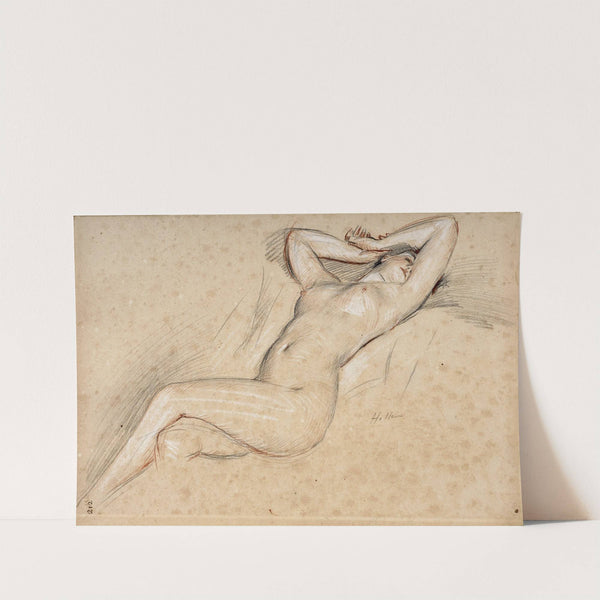 Reclining female nude by Paul César Helleu